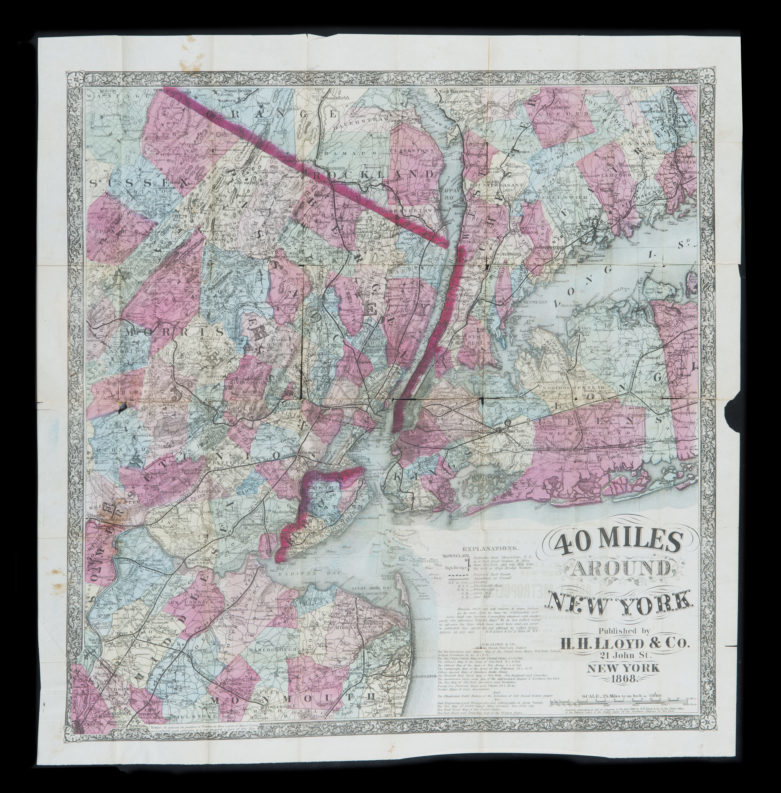 40 Miles Around New York, circa 1868
