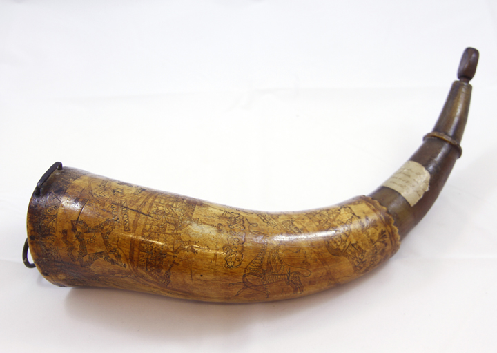 French and Indian War powder horn, circa 1759
