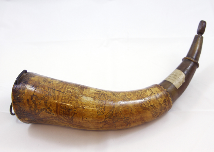 French and Indian War powder horn, circa 1759